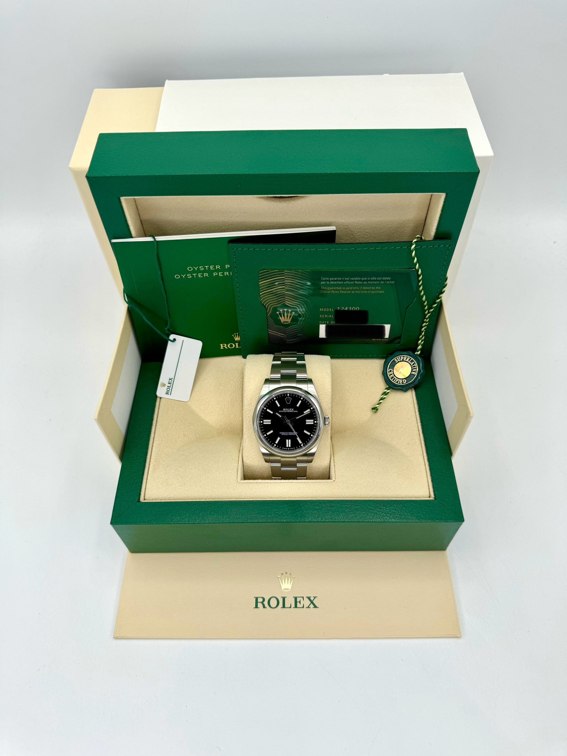 2023 Rolex Oyster Perpetual 41mm 124300 Stainless Steel Black Dial - MyWatchLLC