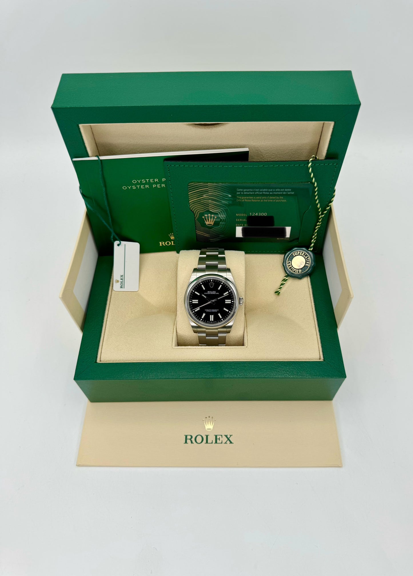 2023 Rolex Oyster Perpetual 41mm 124300 Stainless Steel Black Dial - MyWatchLLC