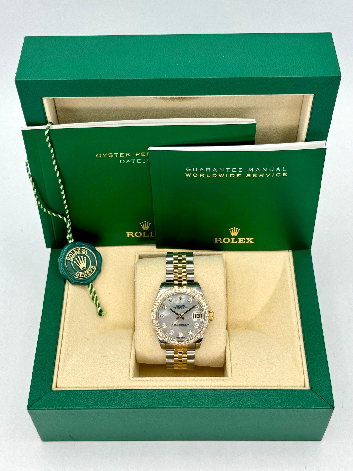 Rolex Ladies Datejust 31mm 178383 Two-Tone Jubilee MOP Diamond Dial