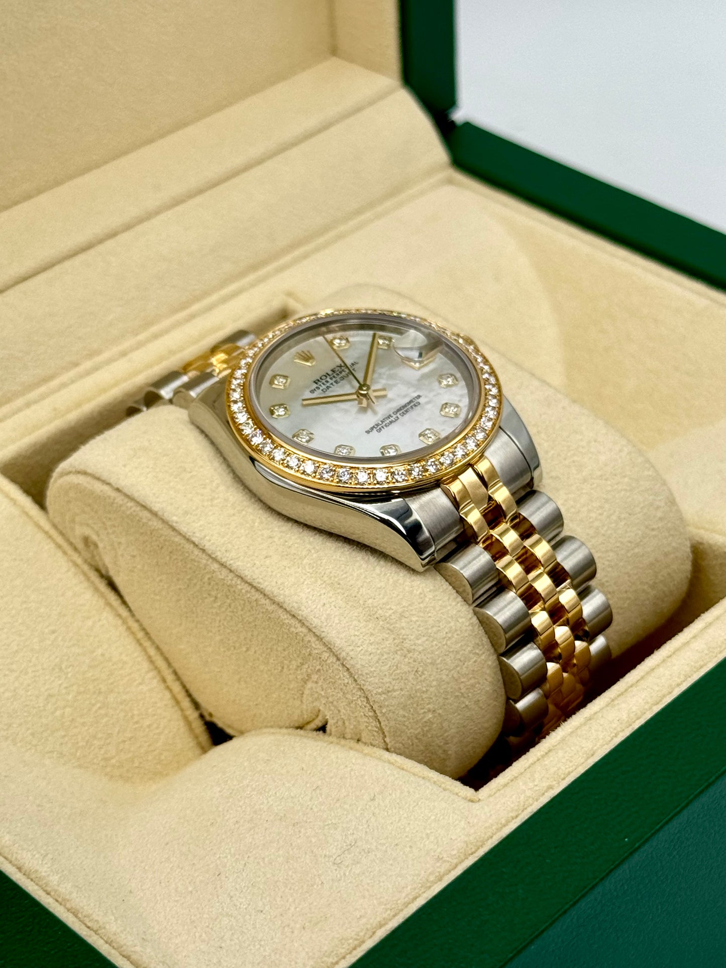 Rolex Ladies Datejust 31mm 178383 Two-Tone Jubilee MOP Diamond Dial