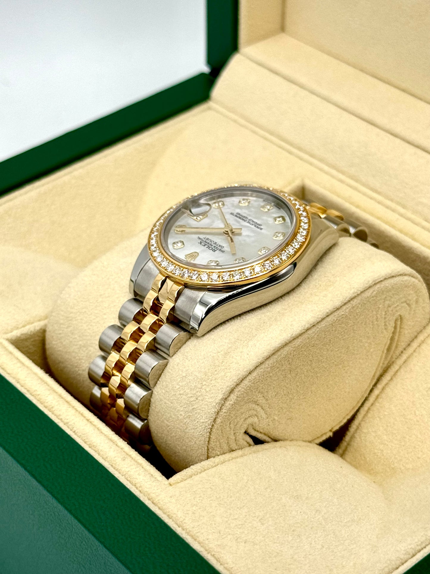 Rolex Ladies Datejust 31mm 178383 Two-Tone Jubilee MOP Diamond Dial