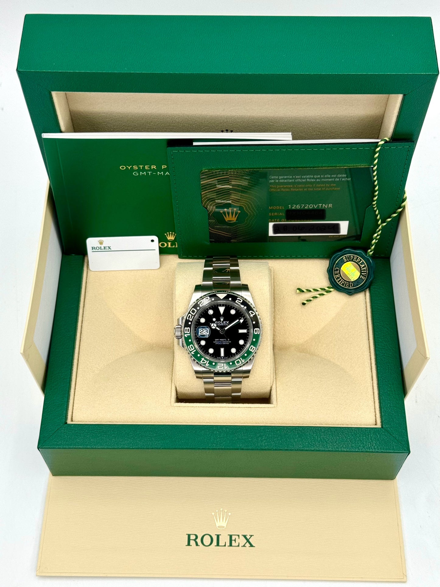 NEW 2024 Rolex GMT-Master II "Sprite" 40mm 126720VTNR Oyster