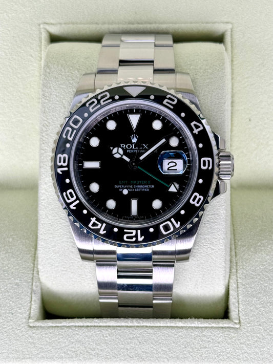 2007 Rolex GMT-Master II 40mm 116710 Stainless Steel Oyster Black Dial - MyWatchLLC