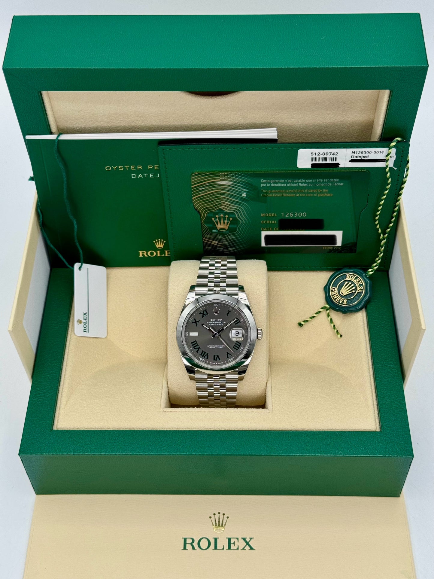 NEW 2024 Rolex Datejust 41mm 126300 Jubilee Wimbledon Dial