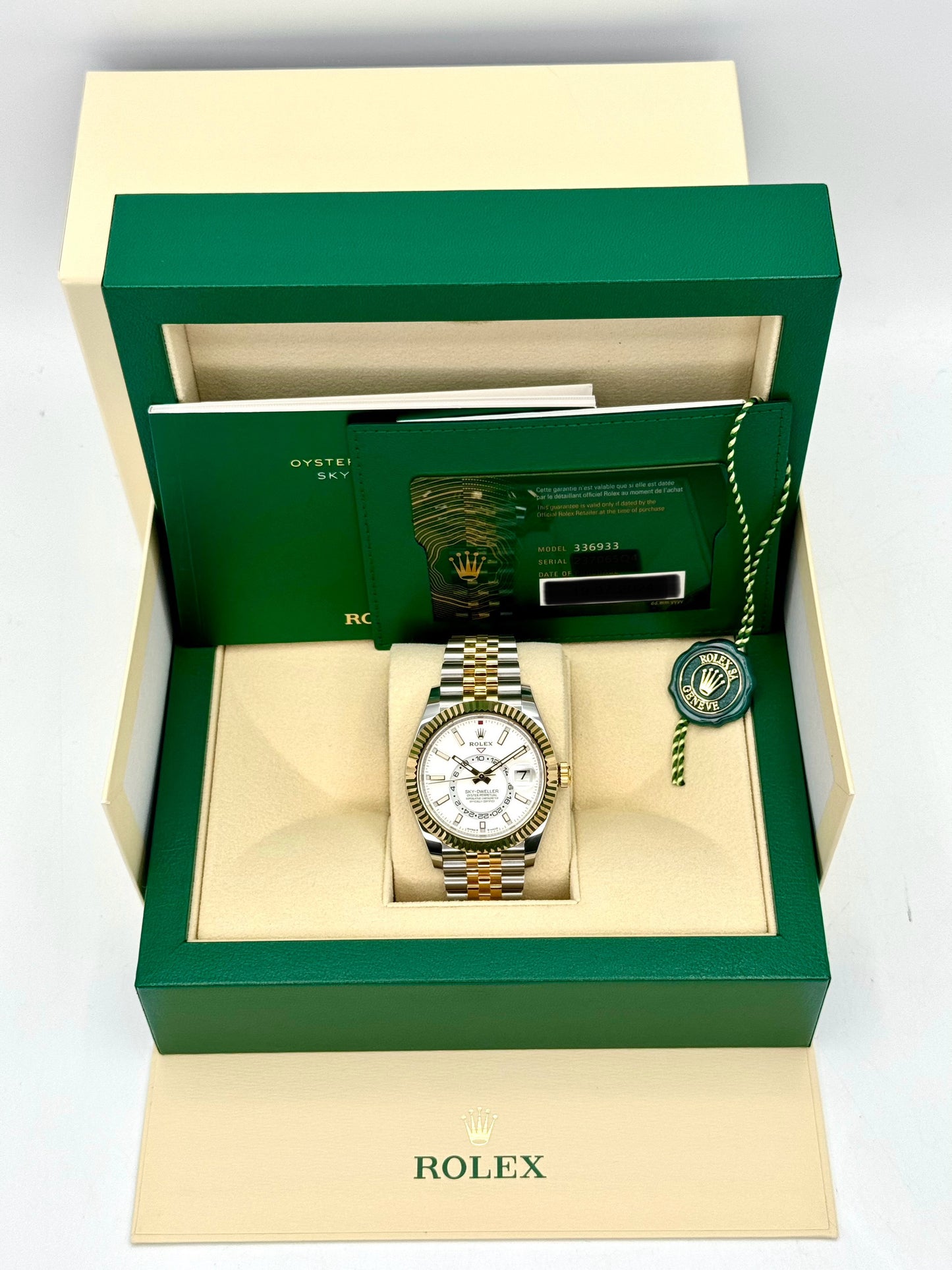 NEW 2024 Rolex Sky-Dweller 42mm 336933 Two-Tone Jubilee White Dial