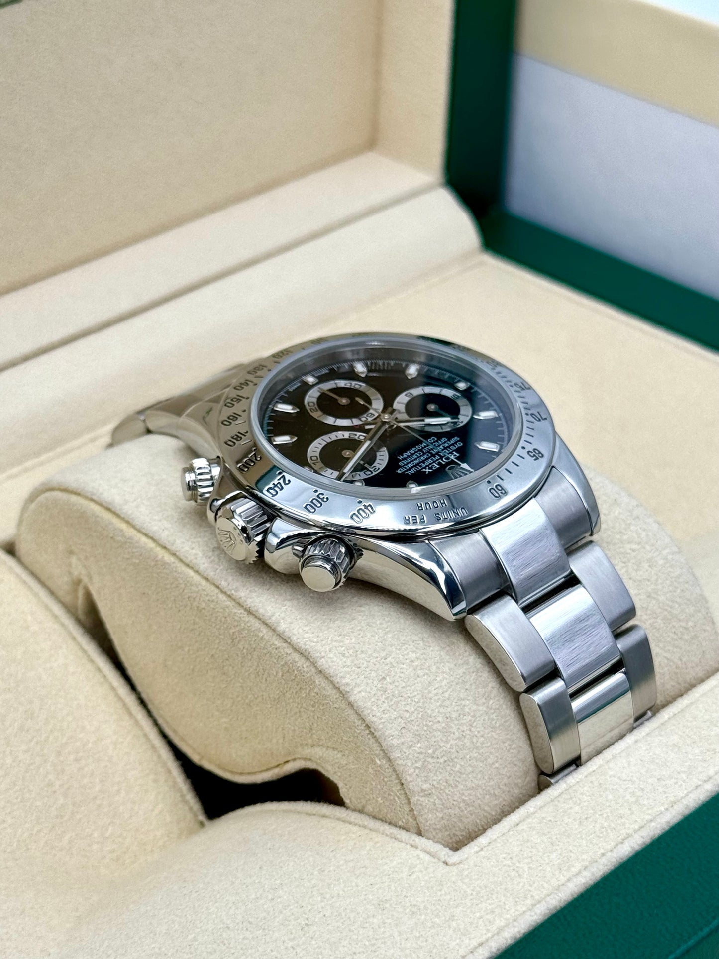 2015 Rolex Daytona 40mm 116520 Stainless Steel Black Dial