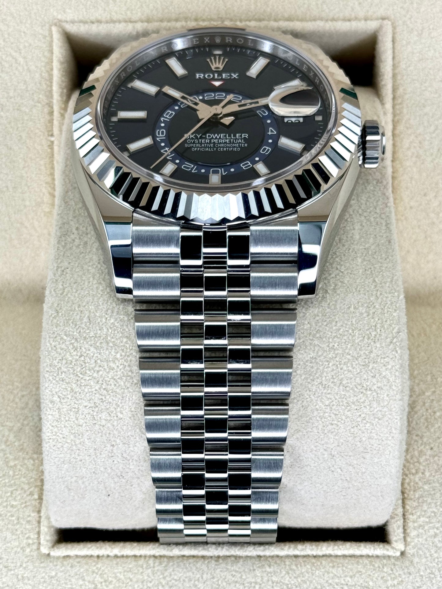 NEW 2023 Rolex Sky-Dweller 42mm Stainless Steel Jubilee Blue Dial - MyWatchLLC