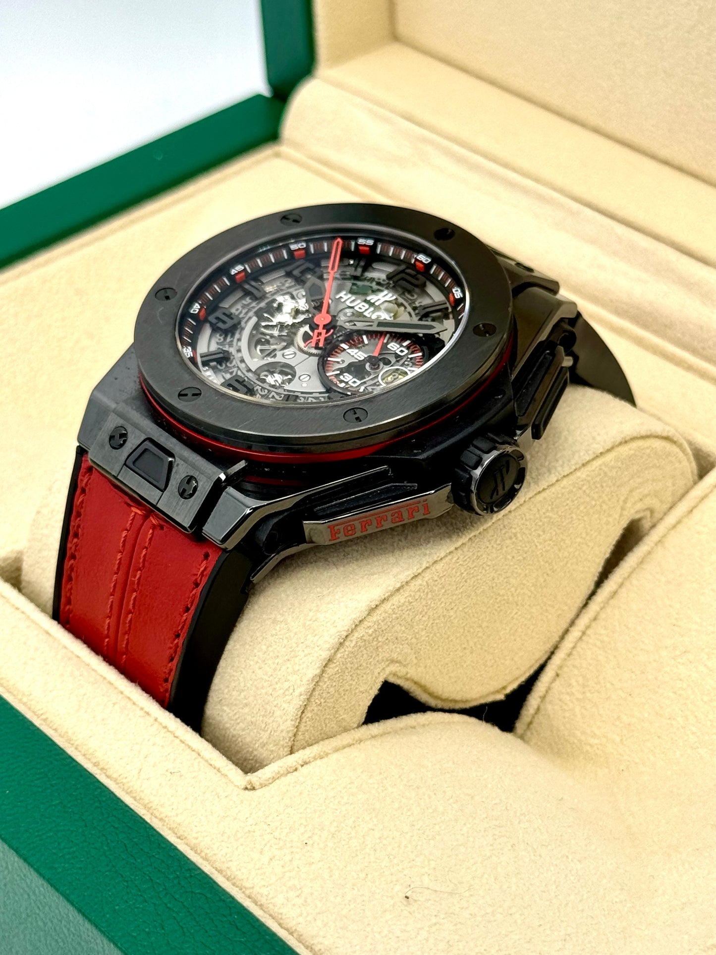 Big Bang Ferrari 45mm 401.QX.0123.VR Carbon Skeletonized Dial