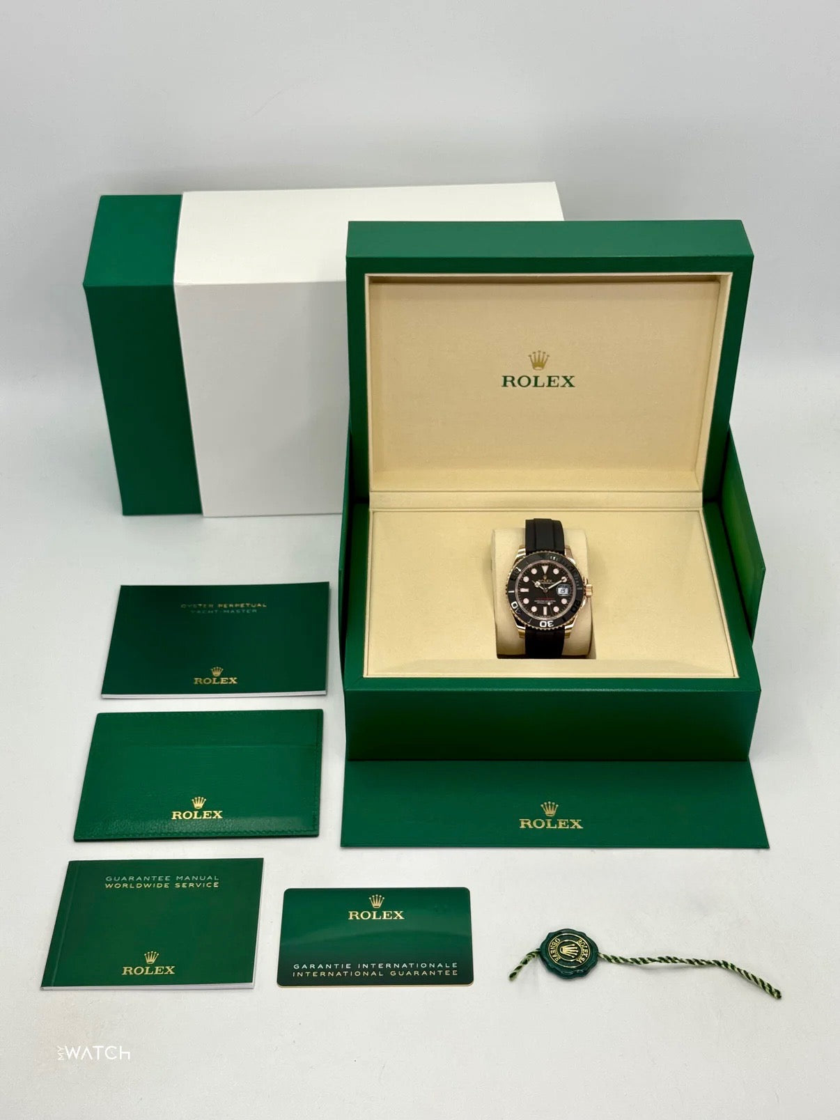 NEW 2026 Rolex Yacht-Master 40mm 126655 Rose Gold Oysterflex Black Dia
