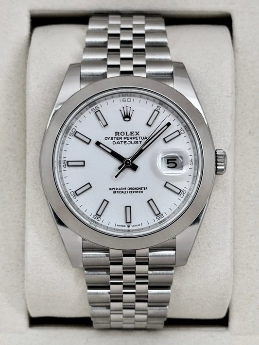 NEW 2026 Rolex Datejust 41mm 126300 Stainless Steel Jubilee White Dial