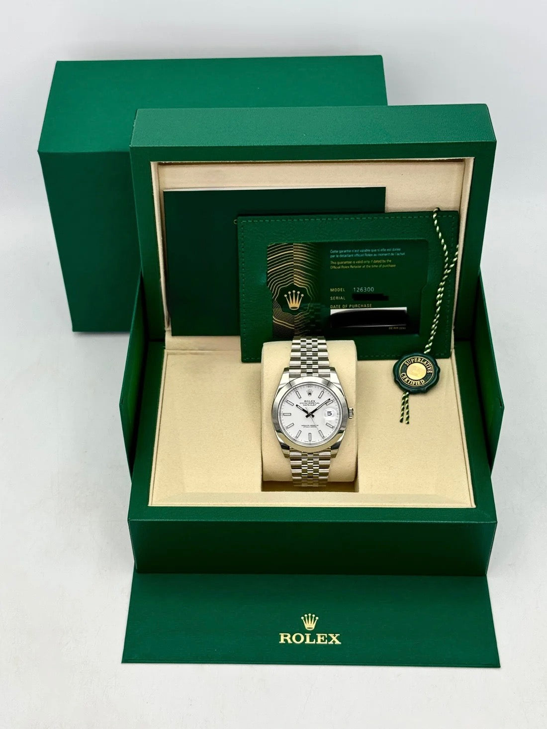 NEW 2026 Rolex Datejust 41mm 126300 Stainless Steel Jubilee White Dial