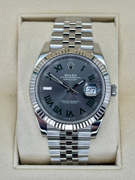 2021 Rolex Datejust 41mm Stainless Steel Jubilee Wimbledon Dial - MyWatchLLC