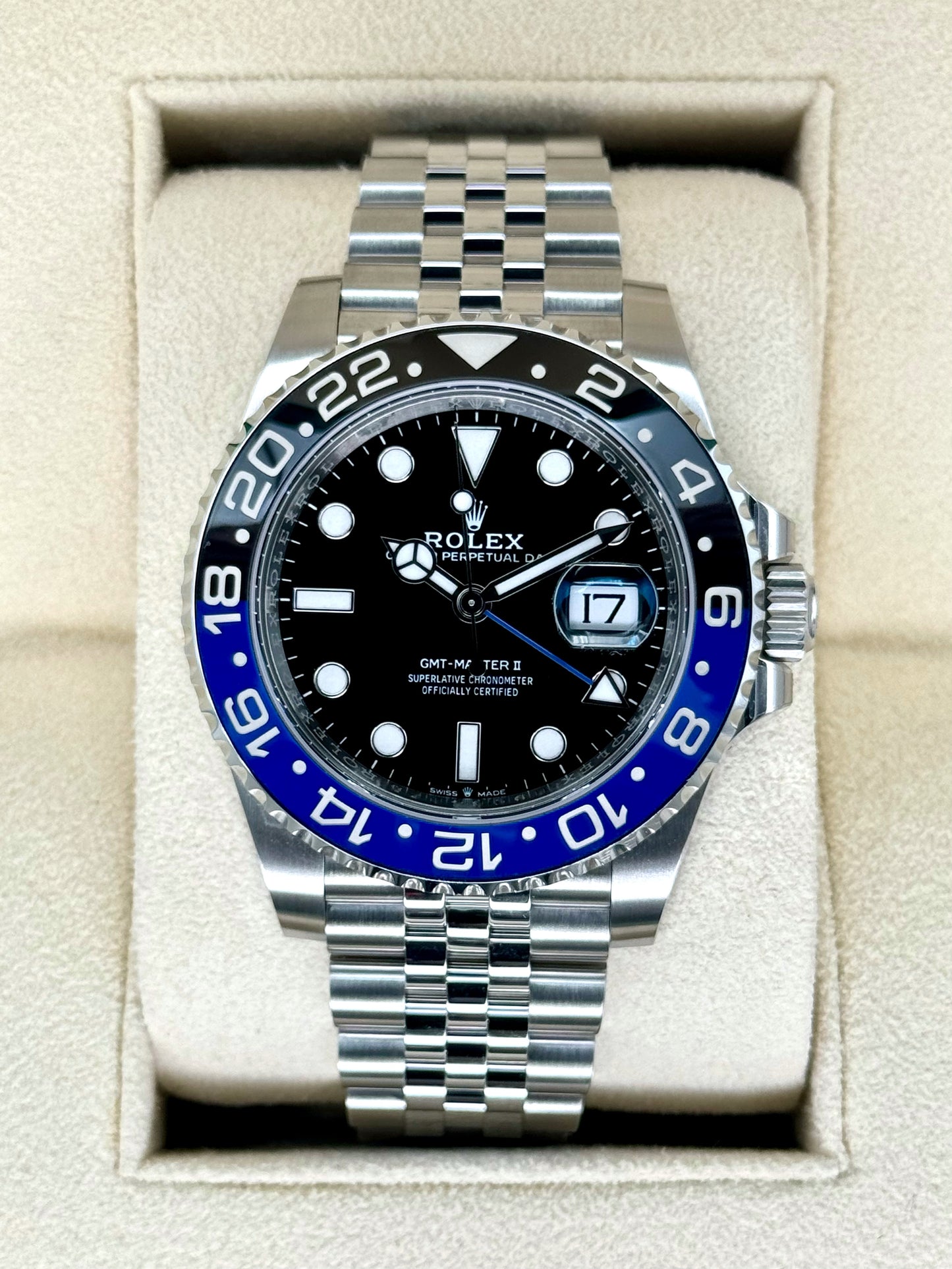 2023 Rolex GMT-Master II "Batgirl" 40mm 126710BLNR Jubilee Black Dial