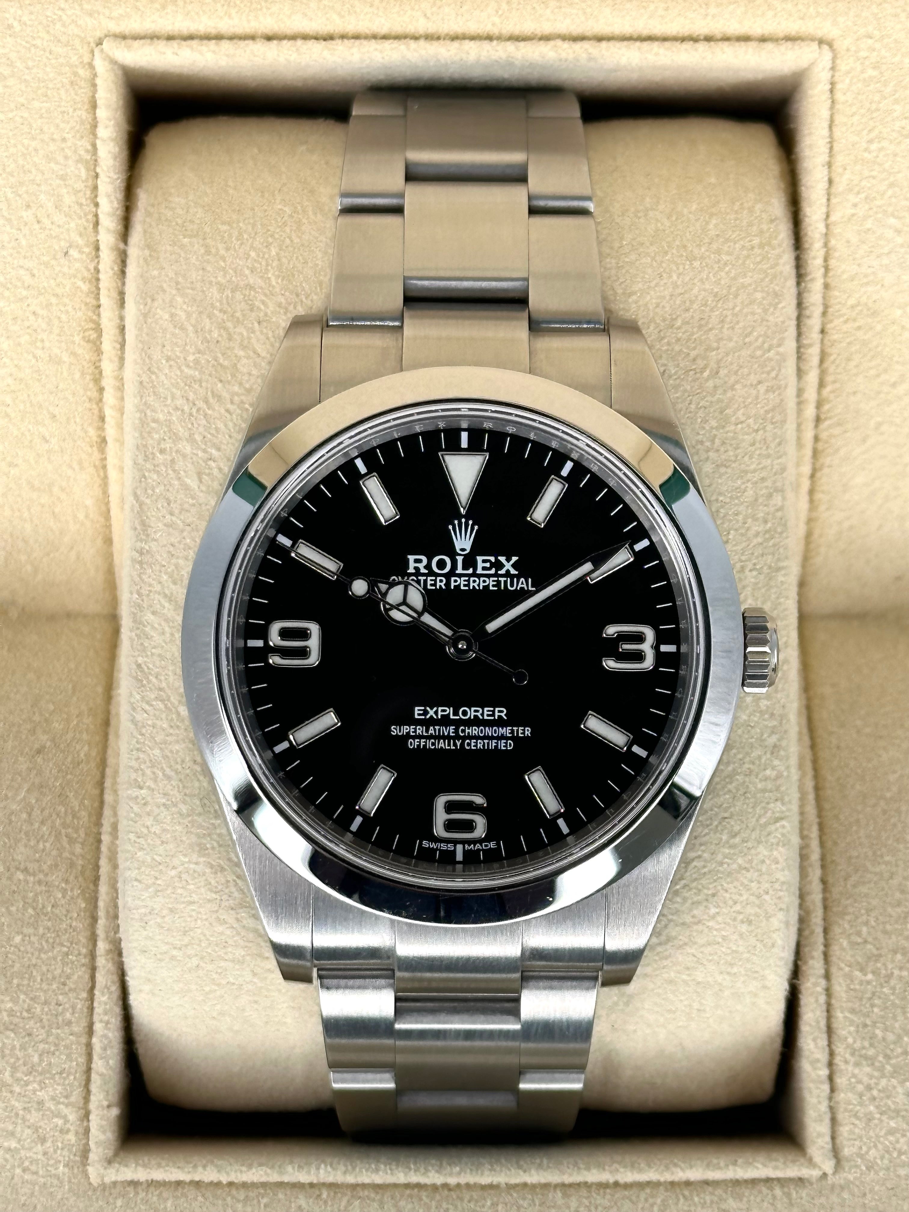 2020 Rolex Explorer 39mm 214270 Stainless Steel Black Dial