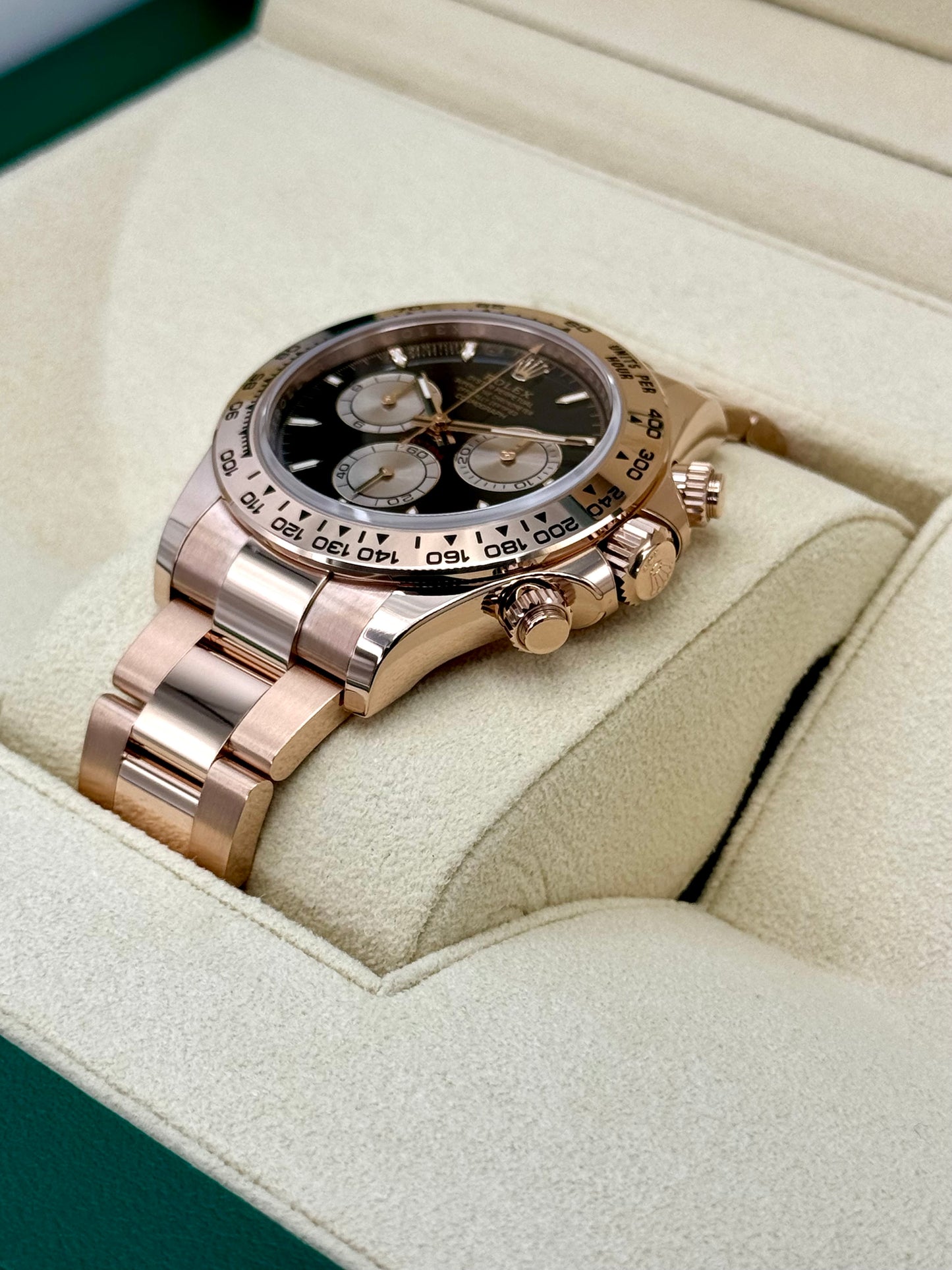 NEW 2024 Rolex Daytona 40mm 126505 Rose Gold Black Dial