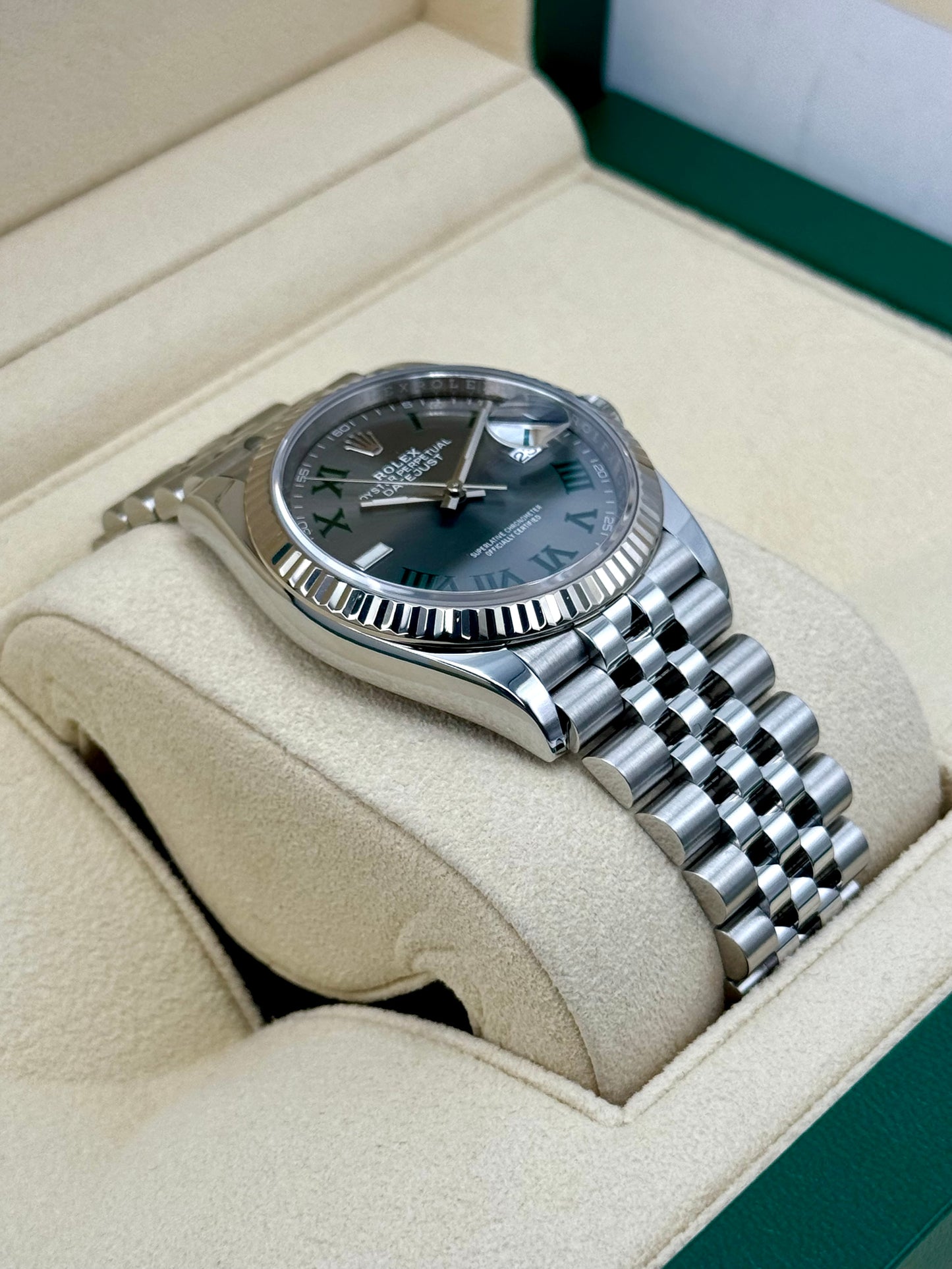 2021 Rolex Datejust 36mm 126234 Jubilee Wimbledon Dial