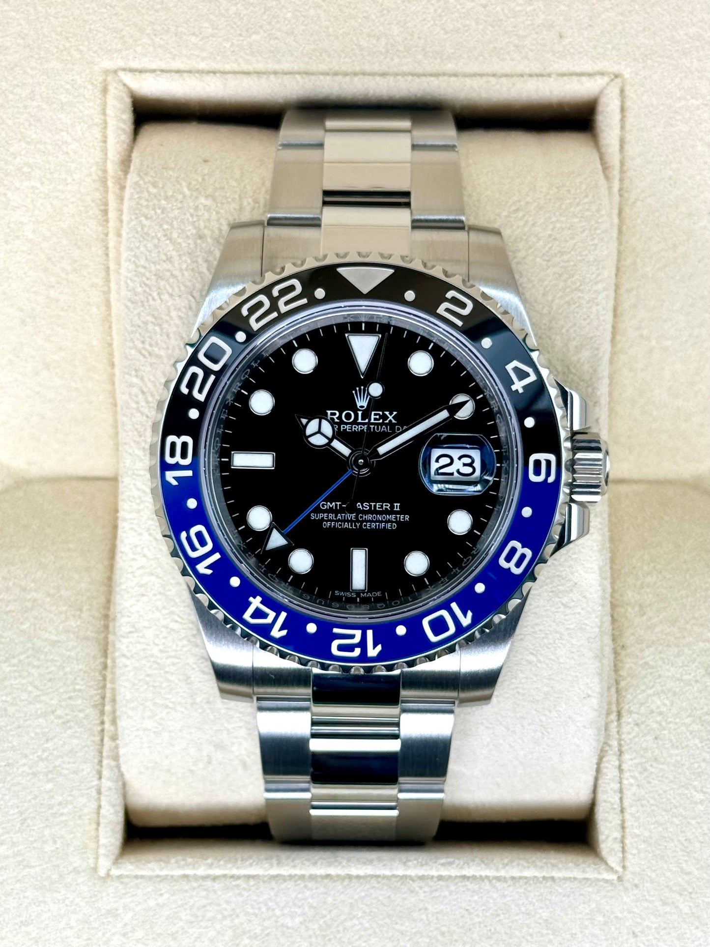 2016 Rolex GMT-Master II "Batman" 40mm 116710BLNR Oyster