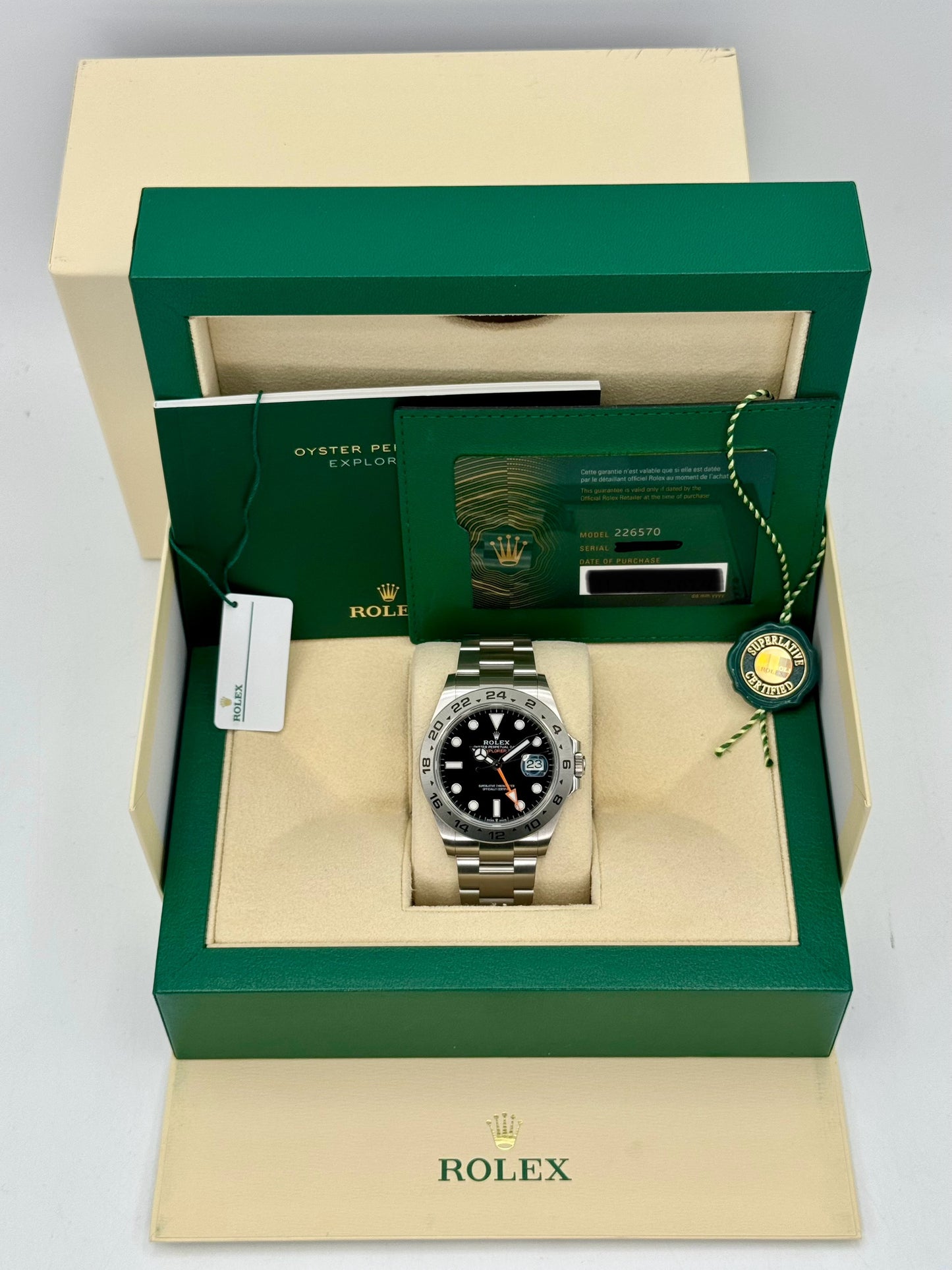 2024 Rolex Explorer II 42mm 226570 Black Dial