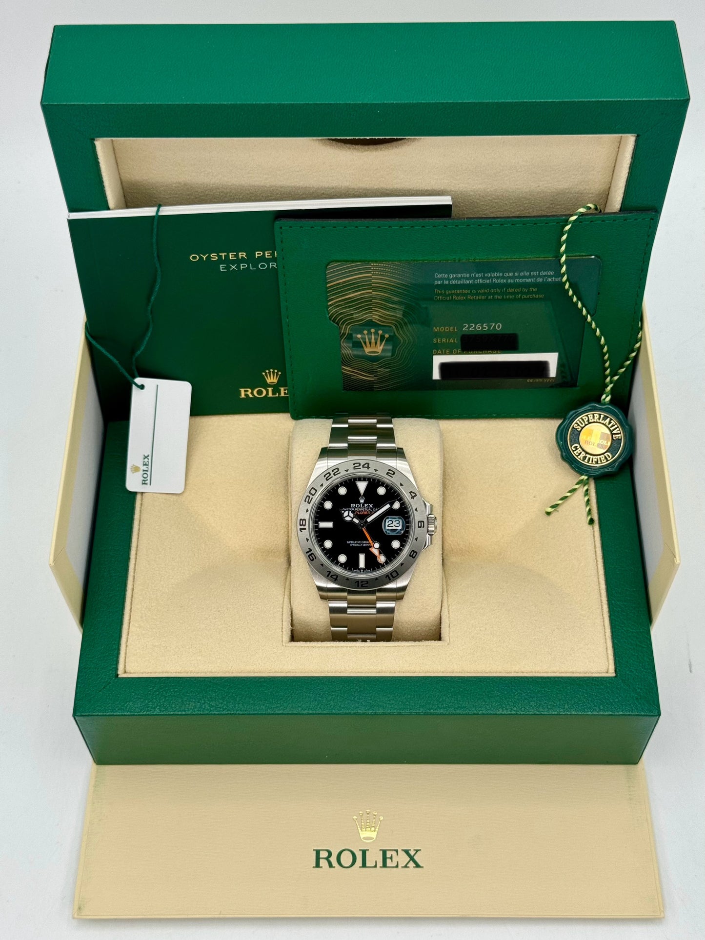 2024 Rolex Explorer II 42mm 226570 Black Dial