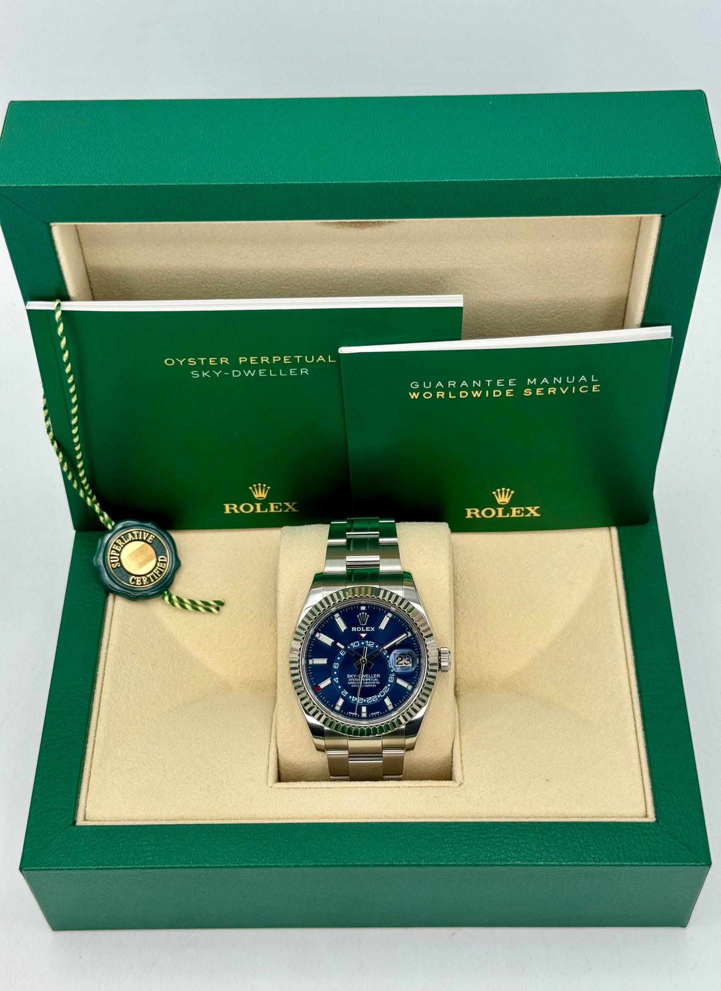 Sky-Dweller 42mm 326934 Stainless Steel Oyster Blue Dial