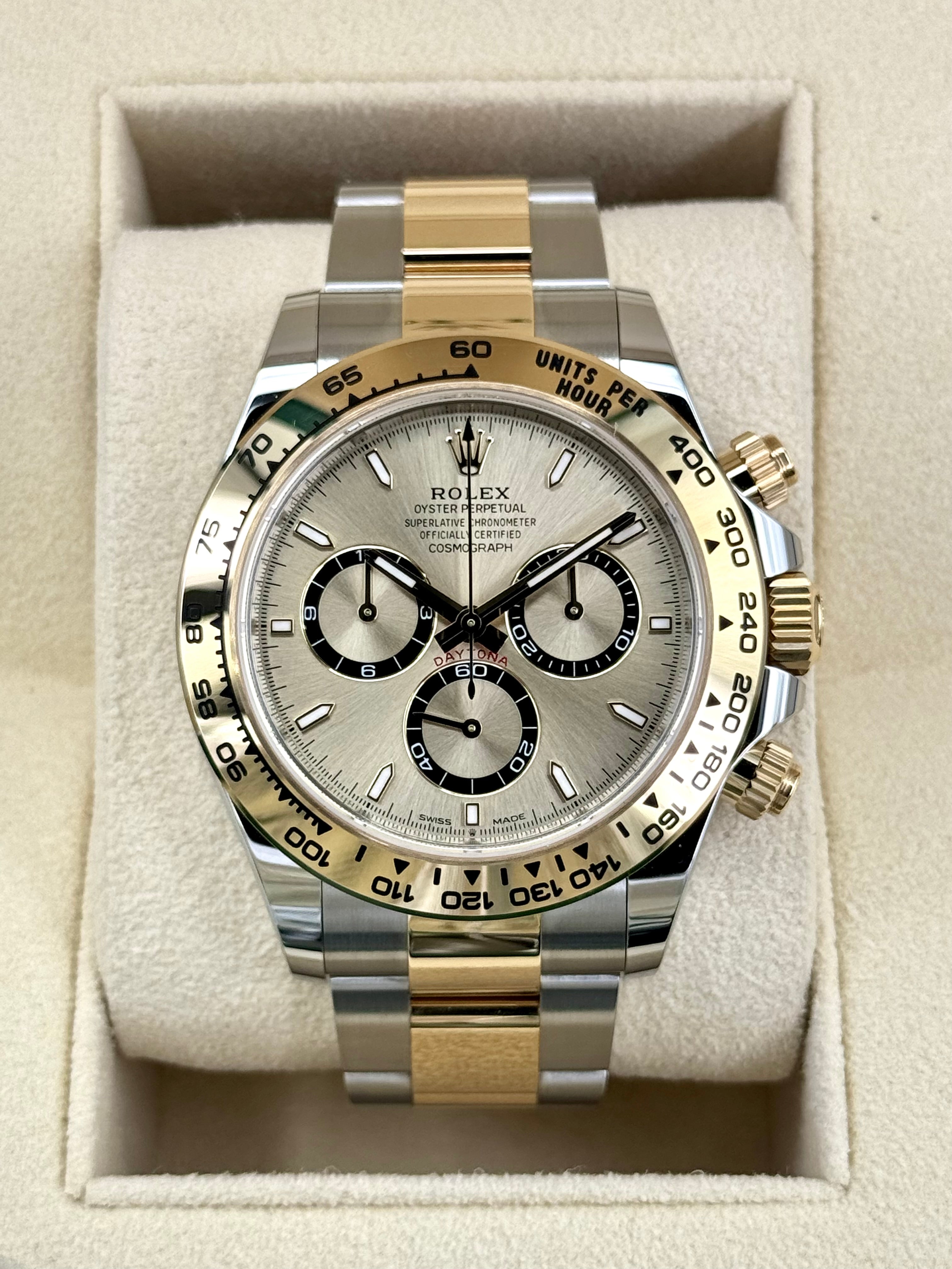 Rolex daytona shop two tone gold