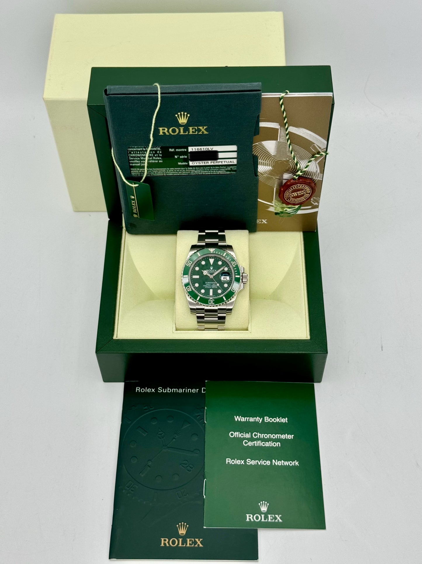 2011 Rolex Submariner "Hulk" 40mm 116610LV Green Dial