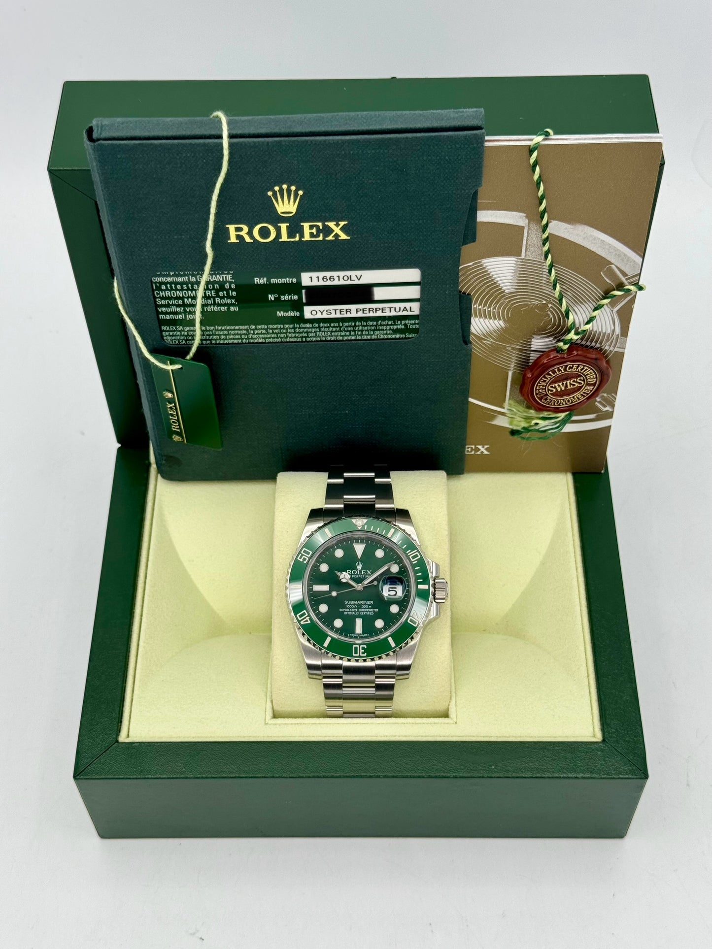 2011 Rolex Submariner "Hulk" 40mm 116610LV Green Dial