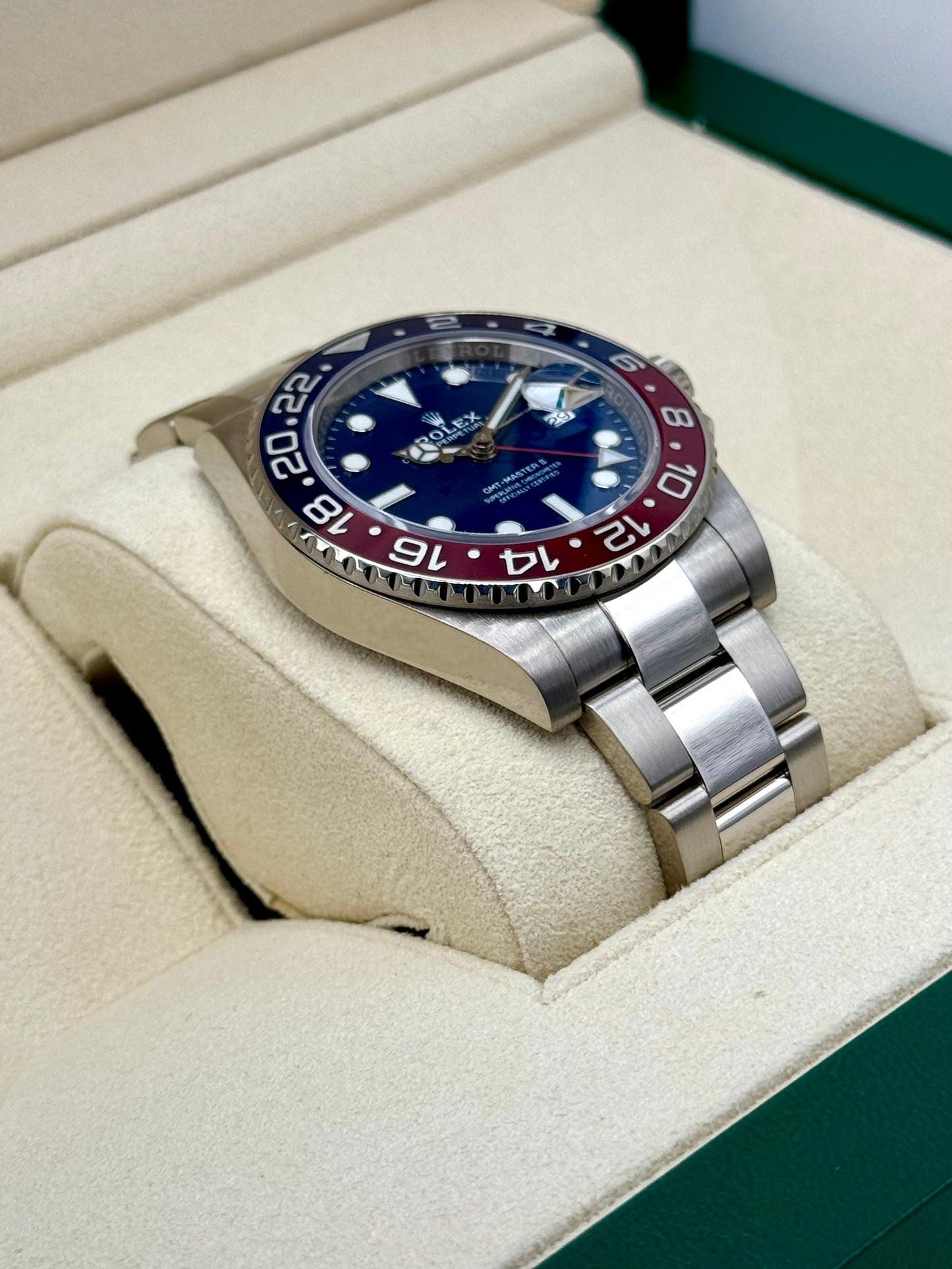 2022 Rolex GMT-Master II "Pepsi" 40mm 126719BLRO White Gold Oyster