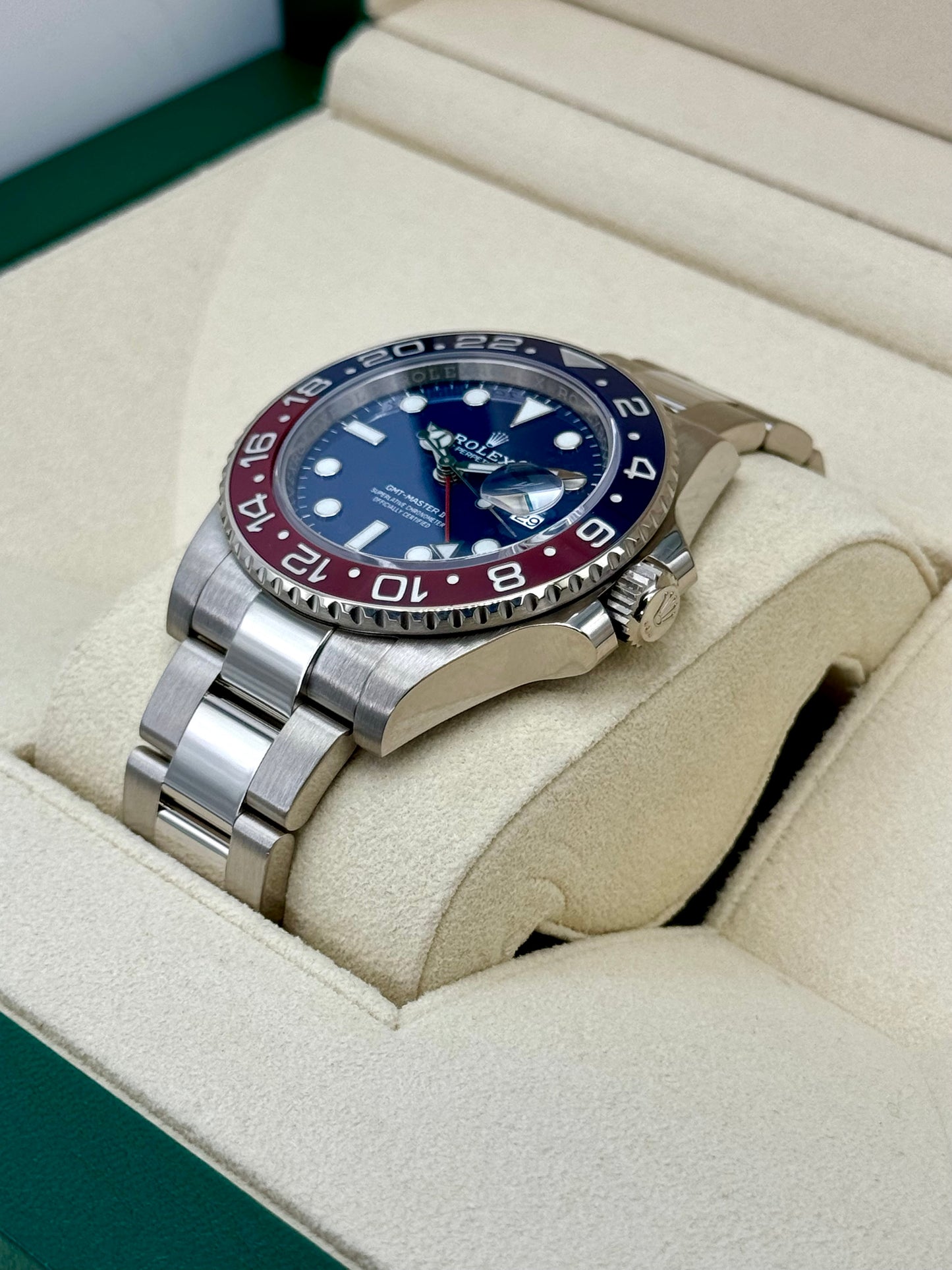 2022 Rolex GMT-Master II "Pepsi" 40mm 126719BLRO White Gold Oyster