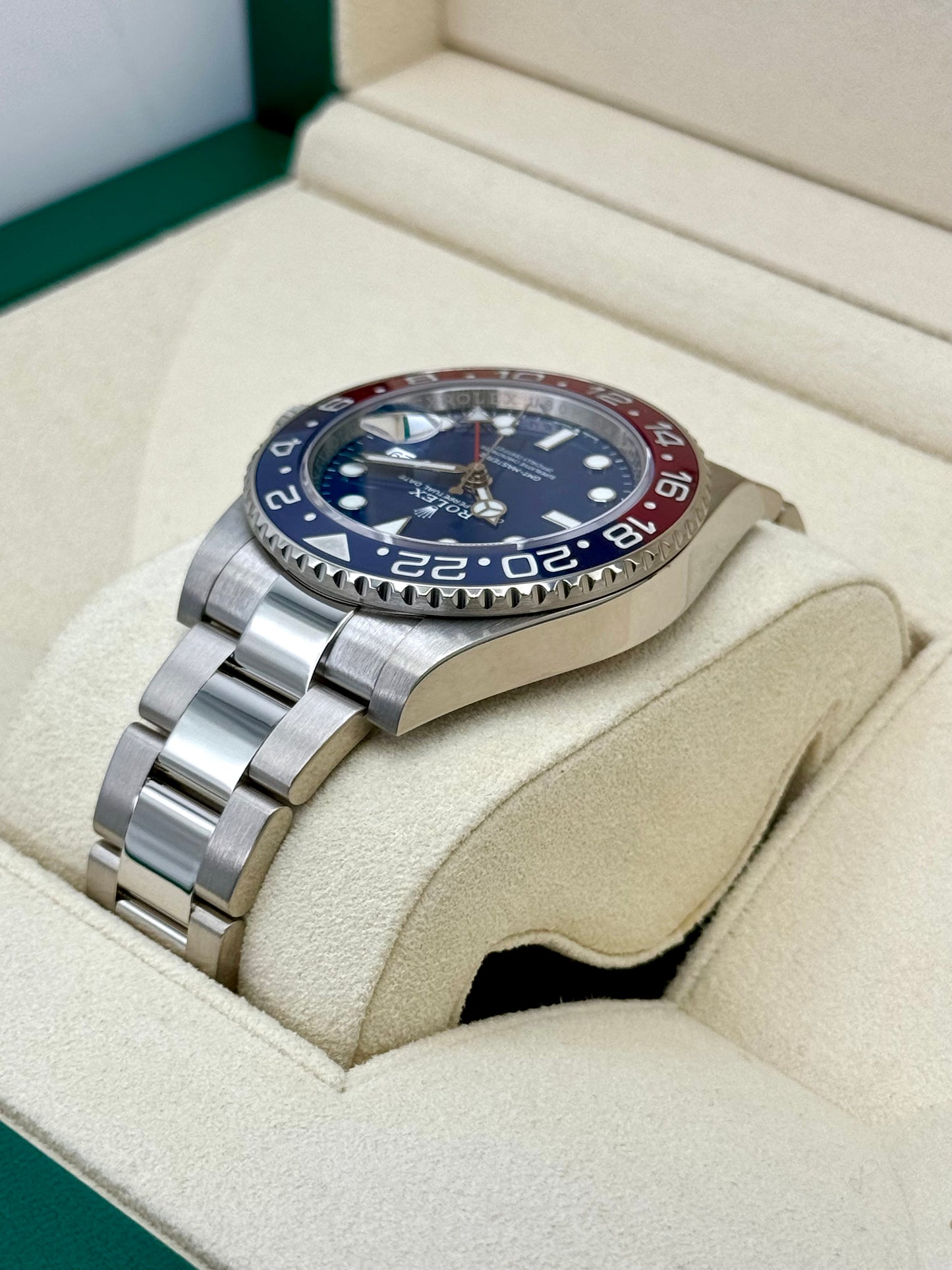 2022 Rolex GMT-Master II "Pepsi" 40mm 126719BLRO White Gold Oyster