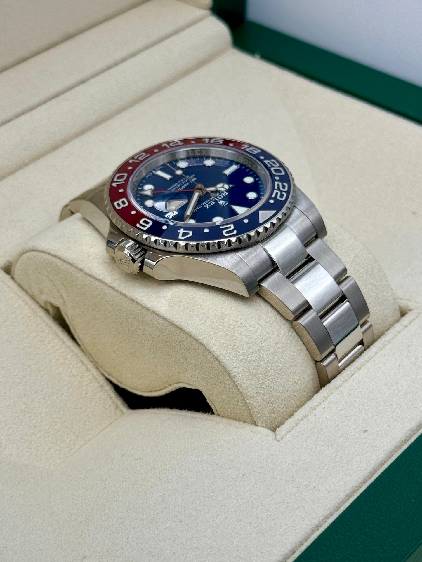 2022 Rolex GMT-Master II "Pepsi" 40mm 126719BLRO White Gold Oyster