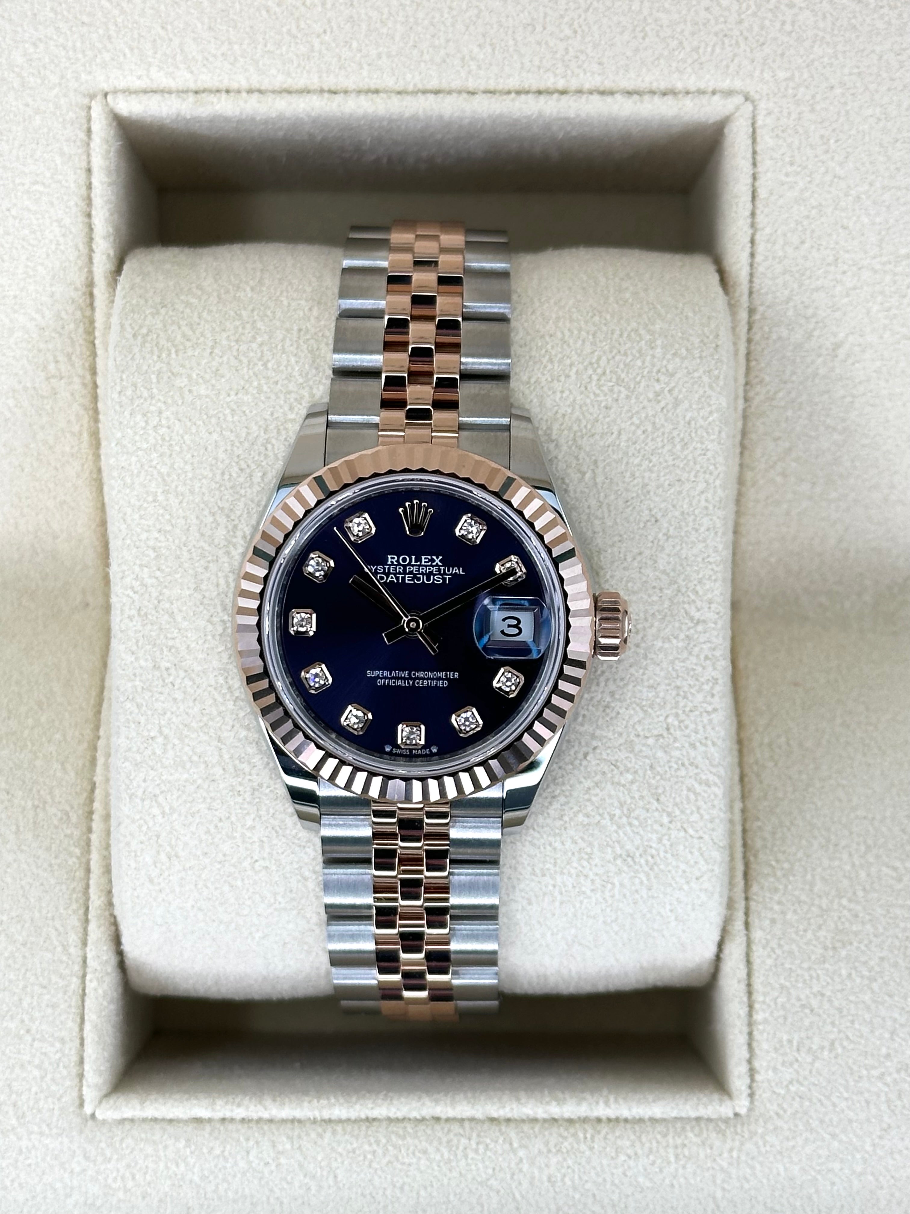 NEW 2024 Rolex Lady Datejust 28mm 279171 Two Tone Purple Diamond Dial