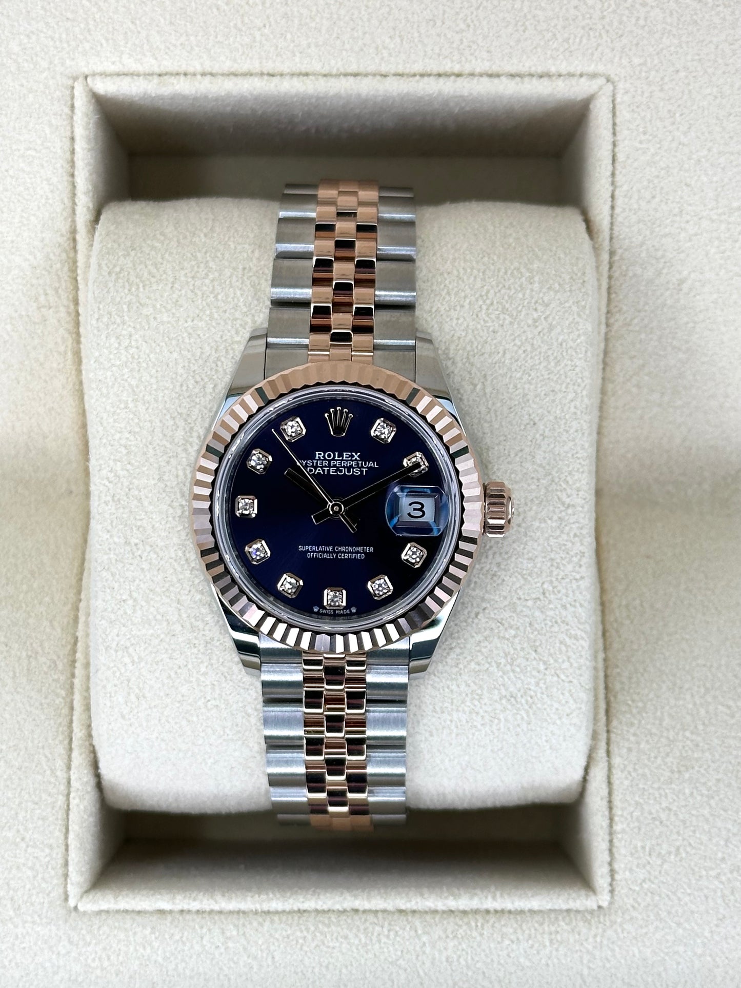 NEW 2024 Rolex Lady Datejust 28mm 279171 Two-Tone Purple Diamond Dial - MyWatchLLC