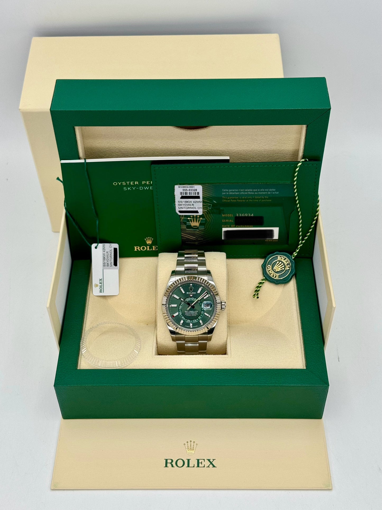 2023 Rolex Sky-Dweller 42mm 336934 Oyster Green Dial