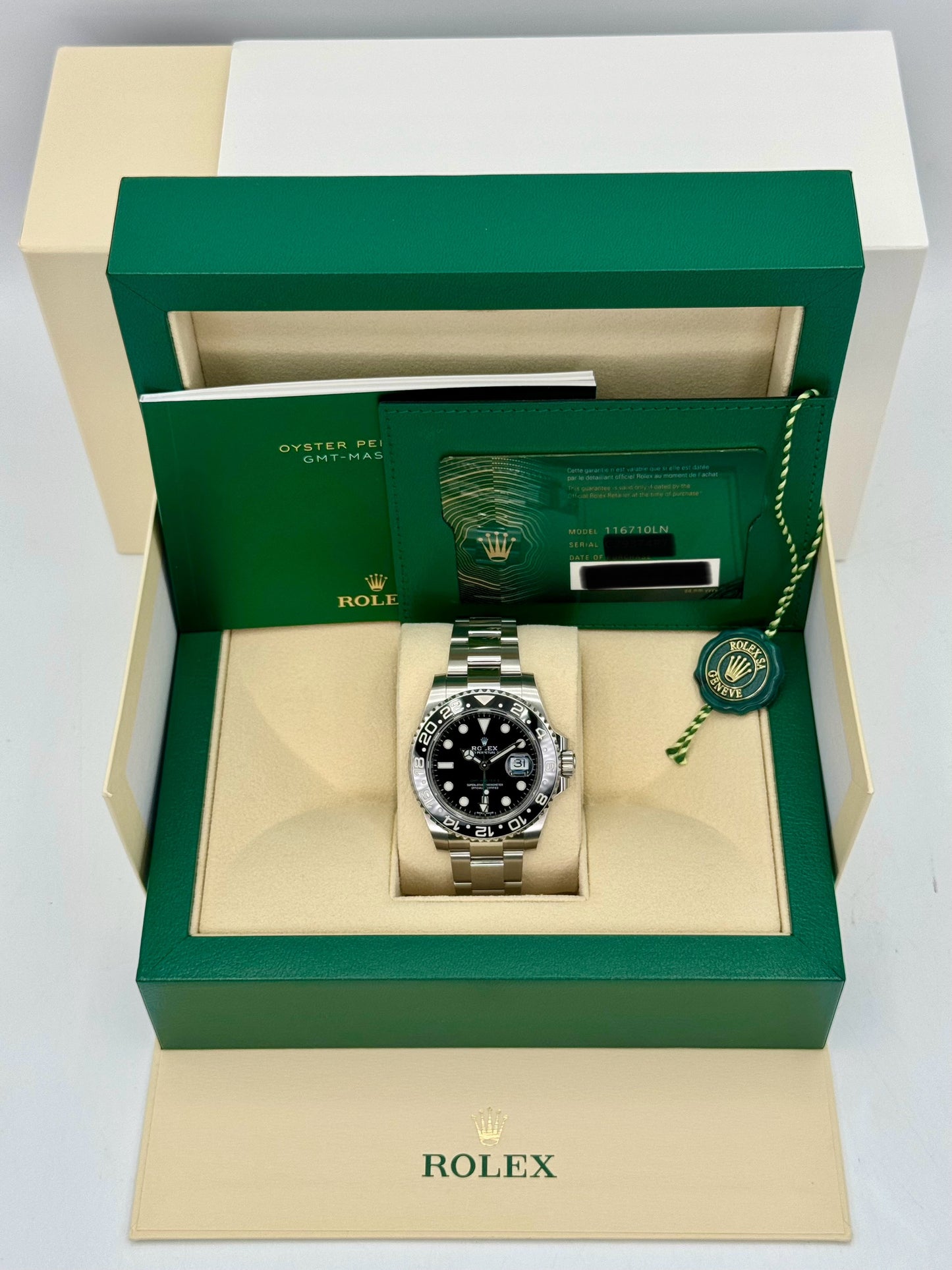 NEW OLD STOCK 2020 Rolex GMT-Master II 40mm 116710LN Black Dial