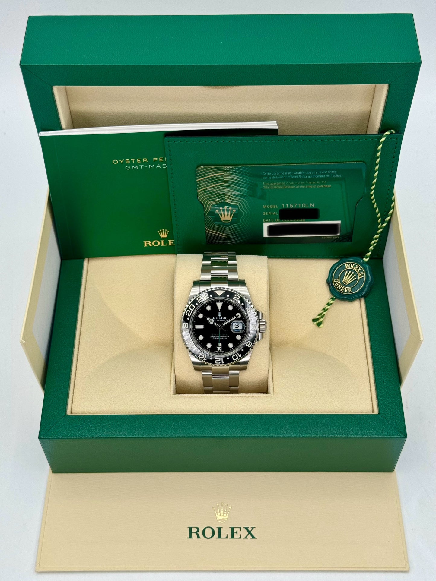 NEW OLD STOCK 2020 Rolex GMT-Master II 40mm 116710LN Black Dial