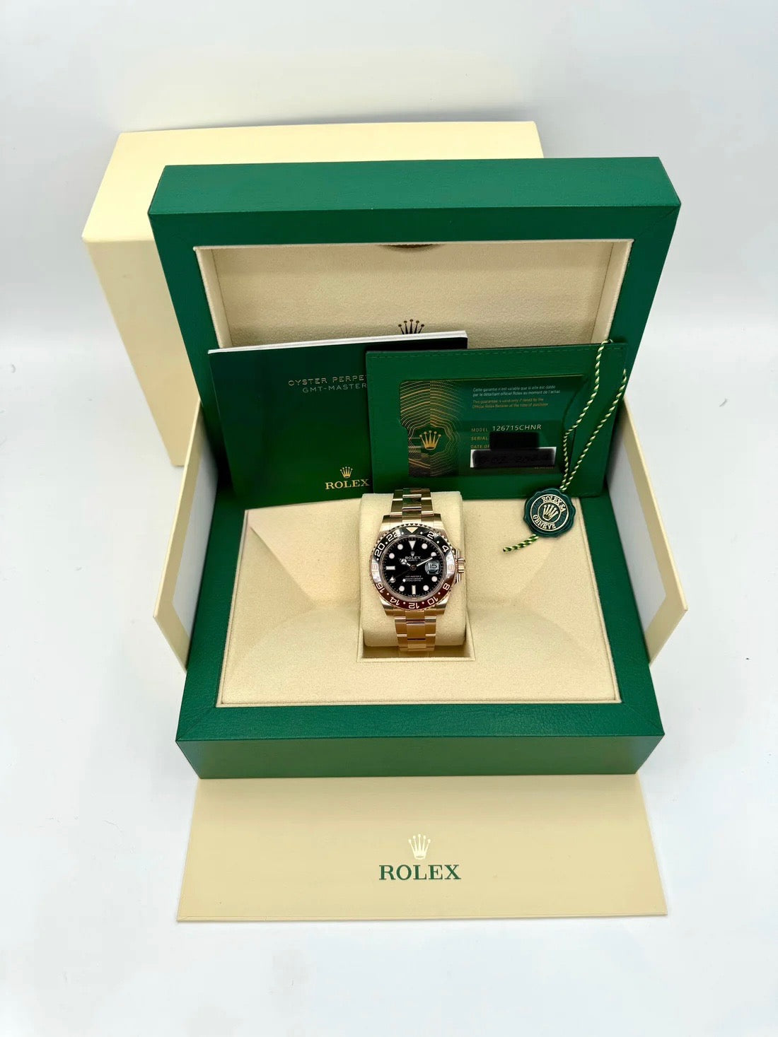 NEW 2025 Rolex GMT-Master II "Rootbeer" 40mm 126715CHNR Rose Gold