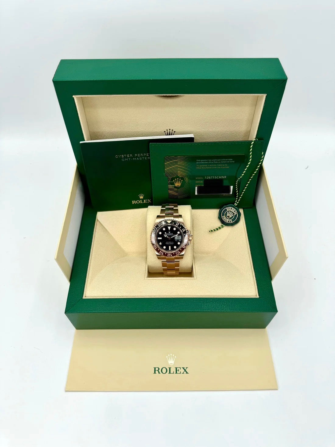 NEW 2025 Rolex GMT-Master II "Rootbeer" 40mm 126715CHNR Rose Gold