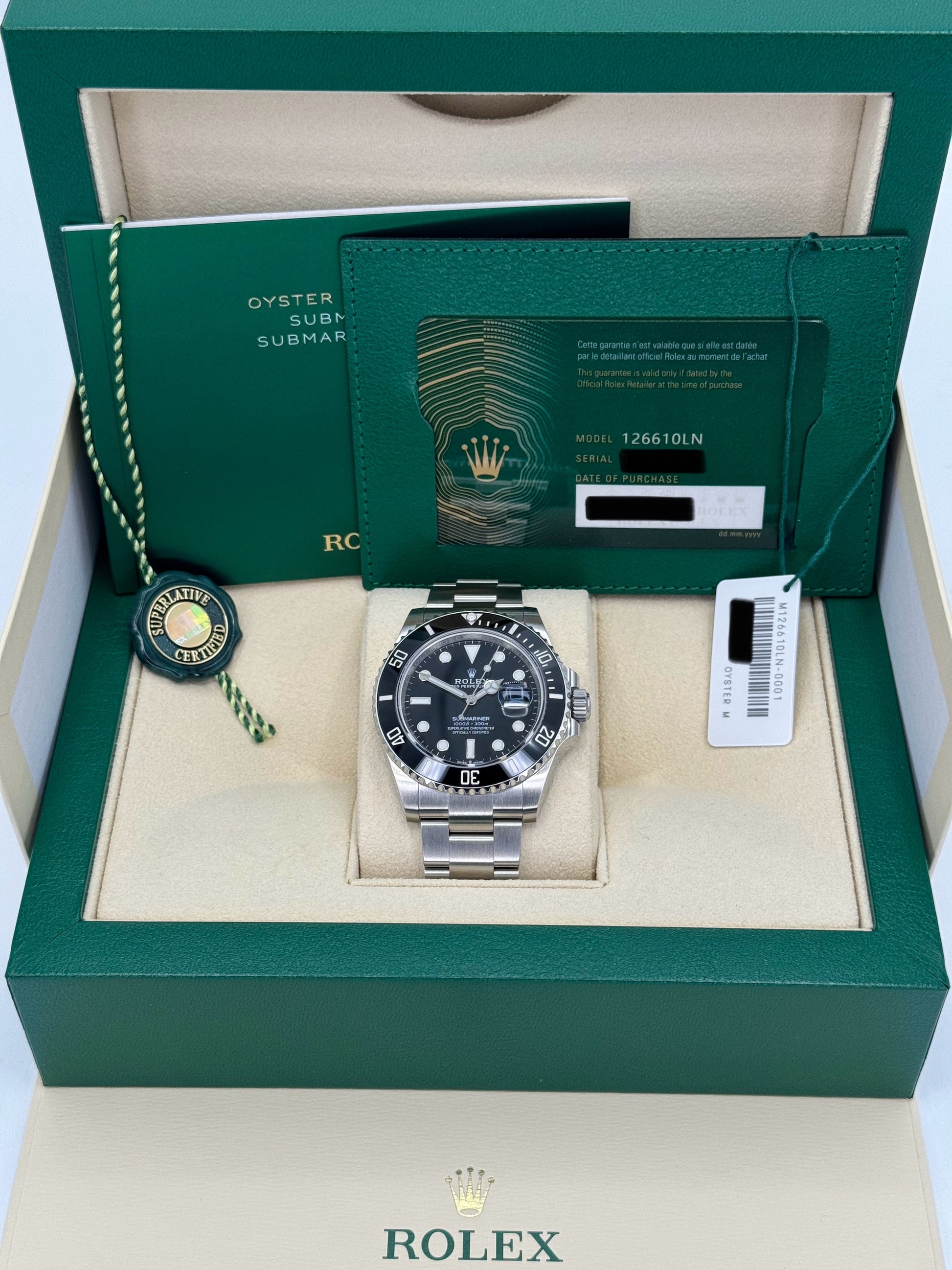 NEW 2022 Submariner Date 41mm 126610LN Stainless Steel Black Dial - MyWatchLLC