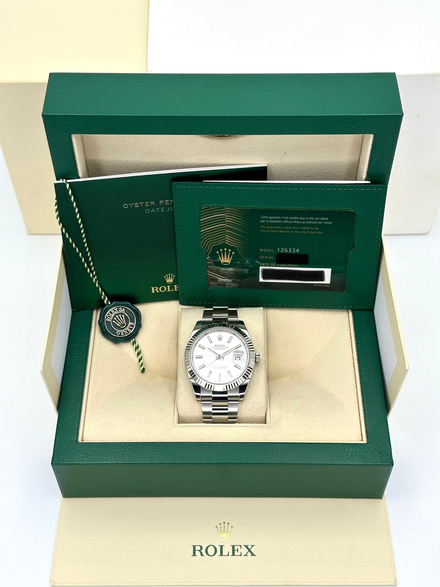 NEW 2024 Rolex Datejust 41mm 126334 Stainless Steel Oyster Silver Dial - MyWatchLLC