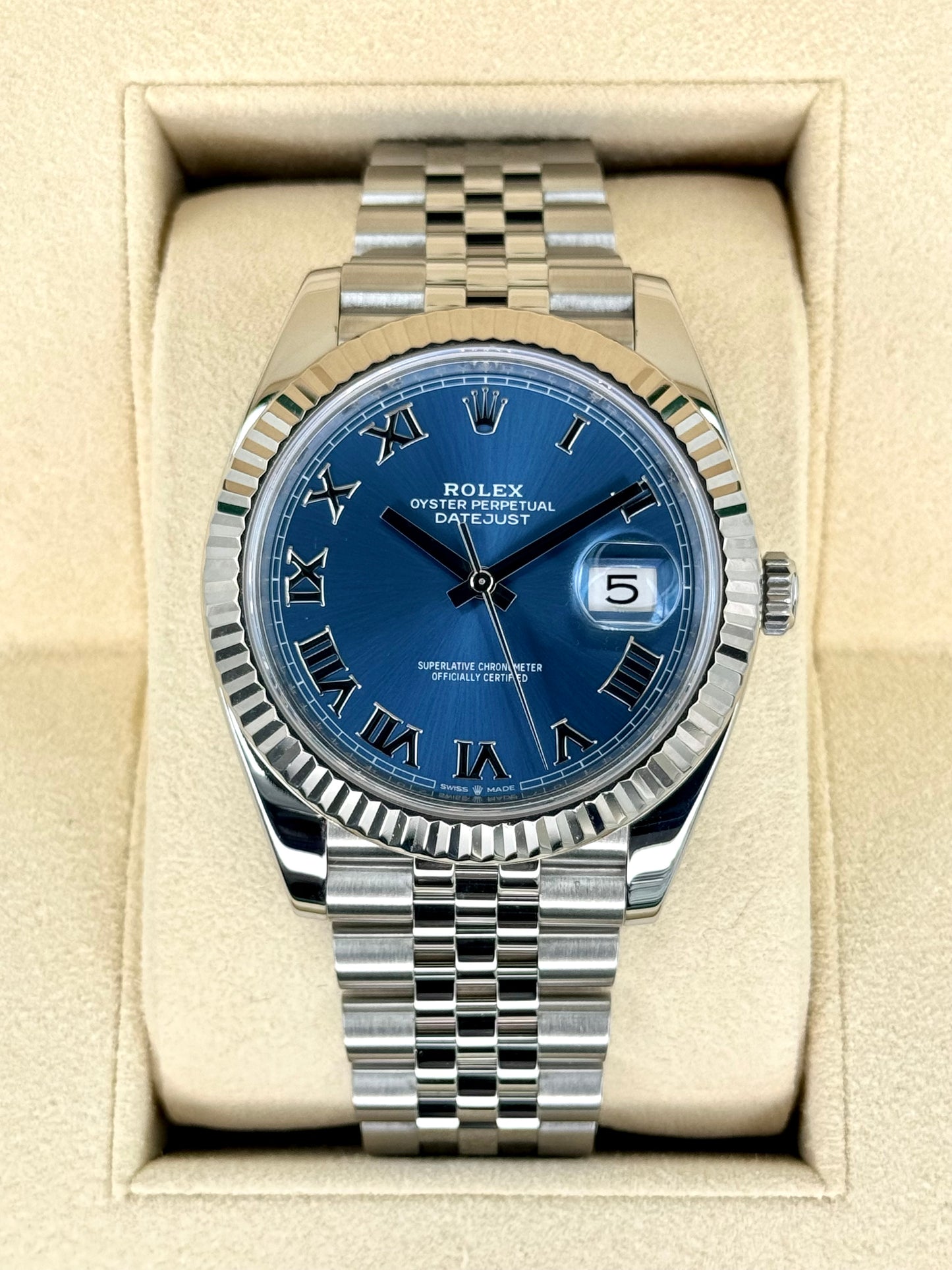 Rolex Datejust 41mm 126334 Stainless Steel Jubilee Blue Dial