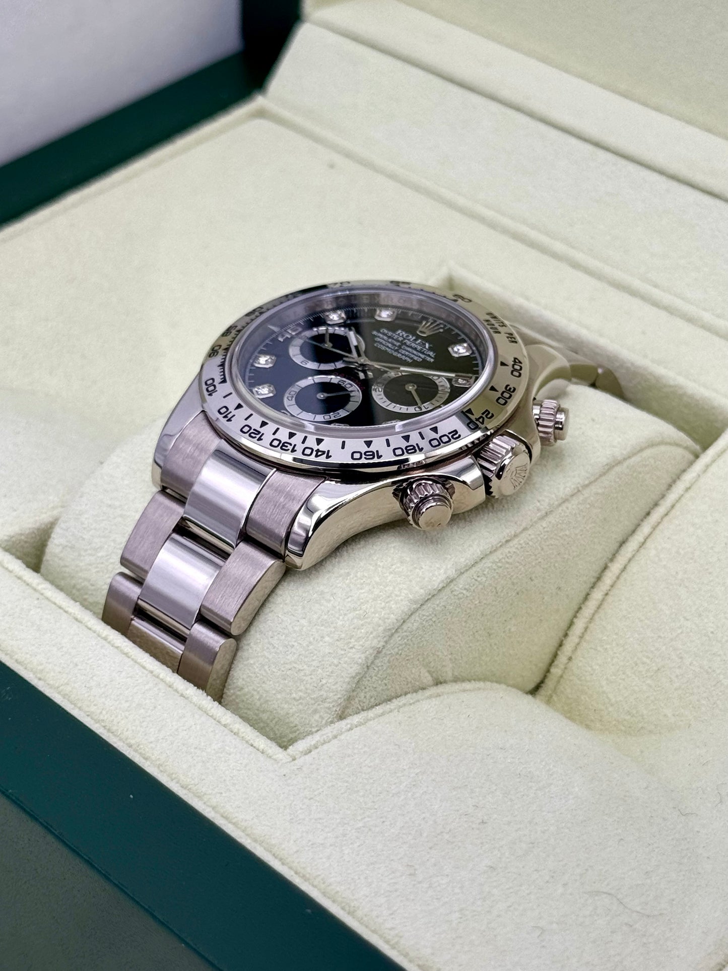 2009 Rolex Daytona 40mm 116509 White Gold Black Diamond Dial