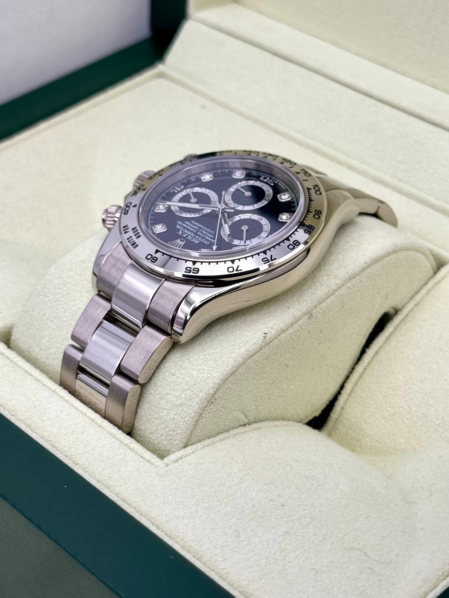 2009 Rolex Daytona 40mm 116509 White Gold Black Diamond Dial