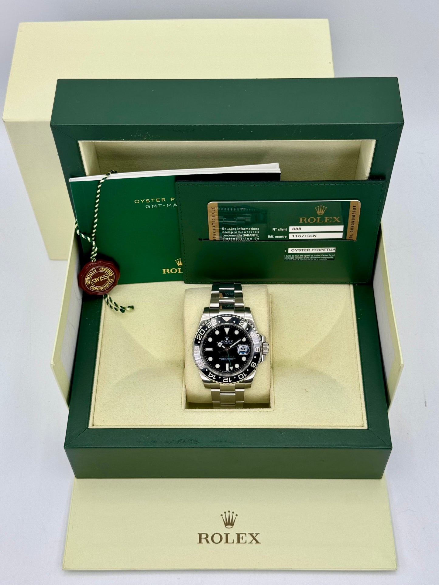 2011 Rolex GMT-Master II 40mm 116710LN Stainless Steel Black Dial