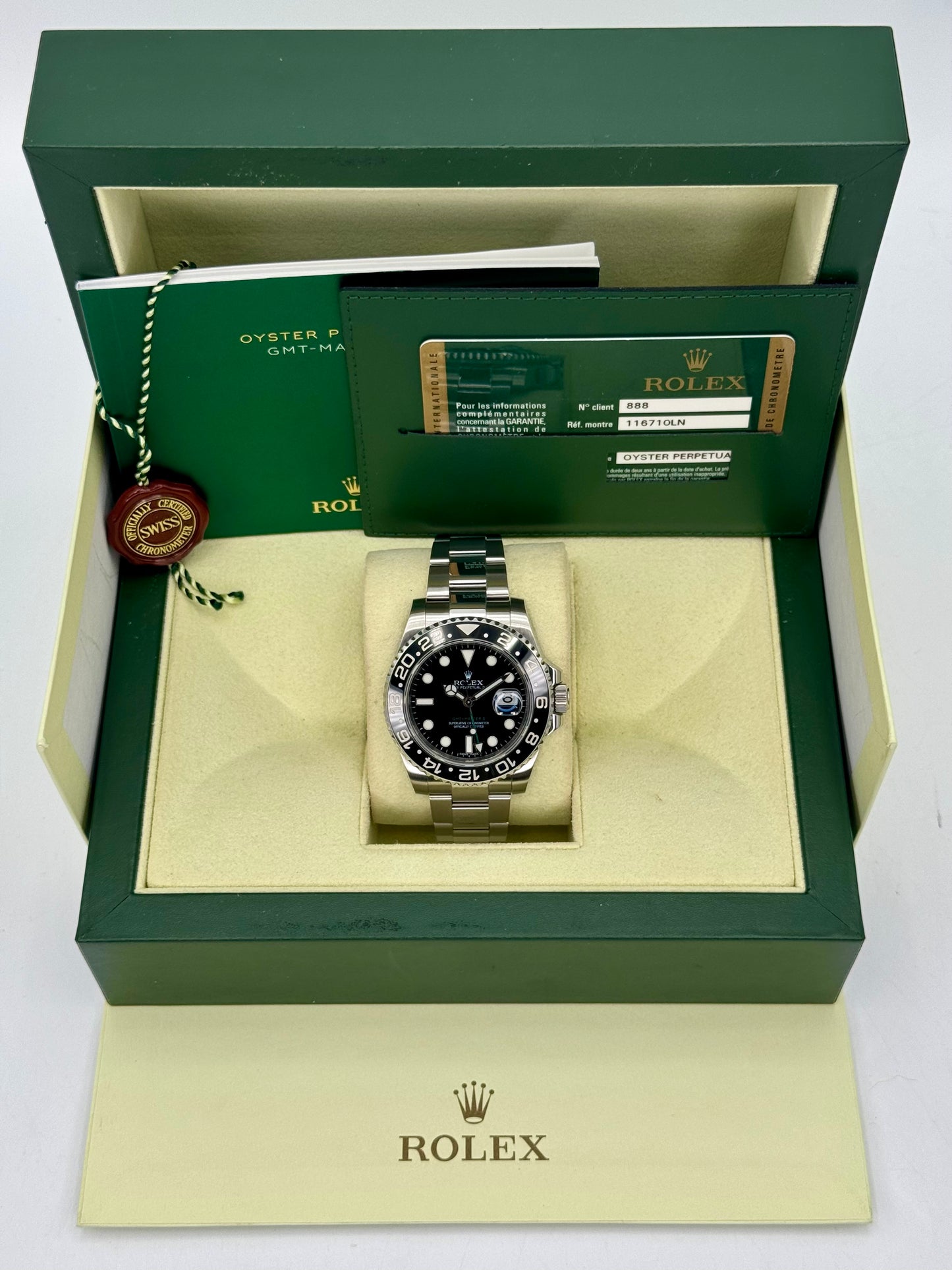 2011 Rolex GMT-Master II 40mm 116710LN Stainless Steel Black Dial