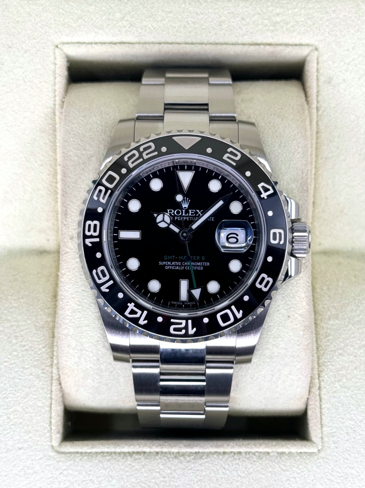 2011 Rolex GMT-Master II 40mm 116710LN Stainless Steel Black Dial