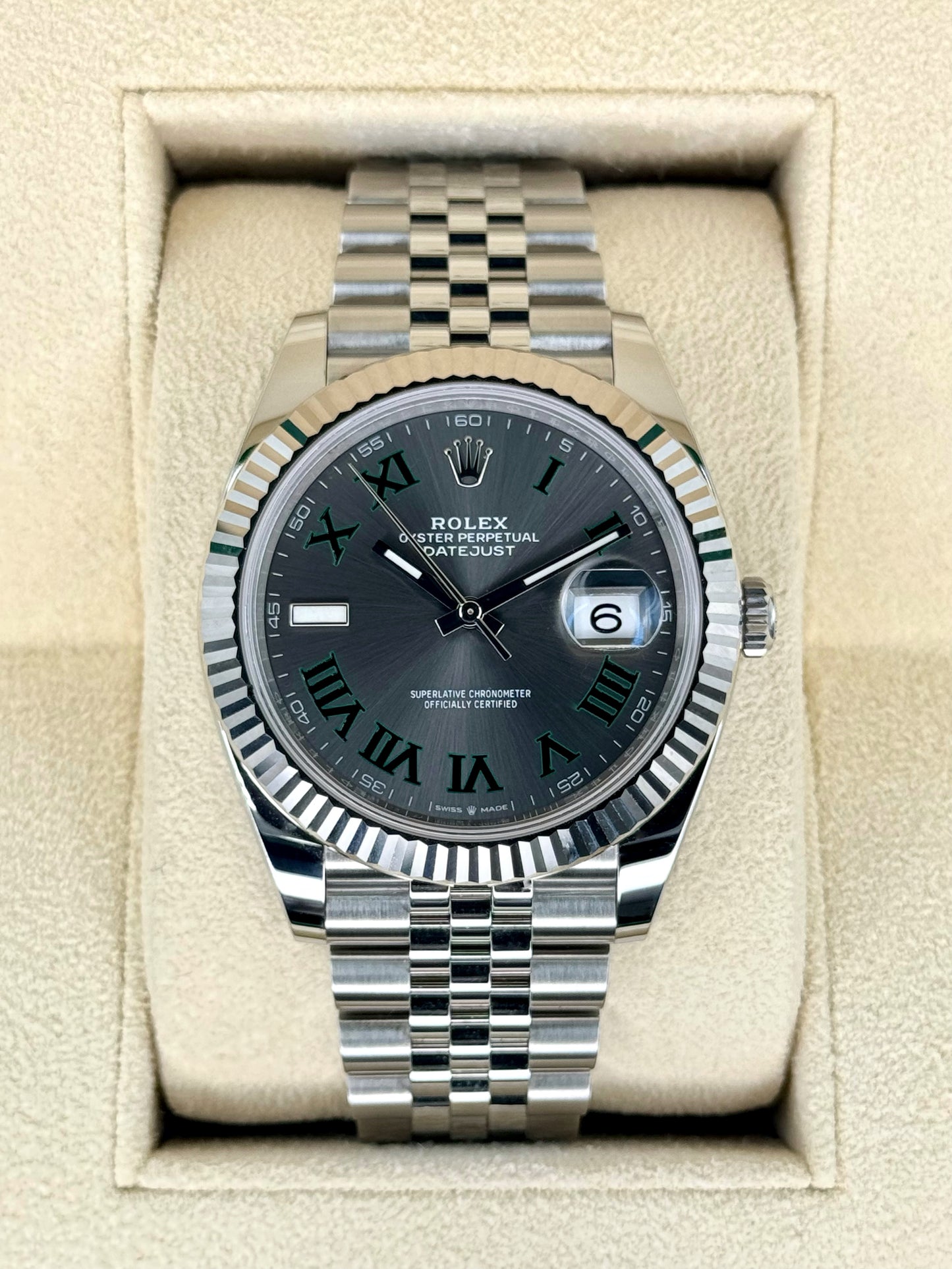 2024 Rolex Datejust 41mm 126334 Jubilee Wimbledon Dial