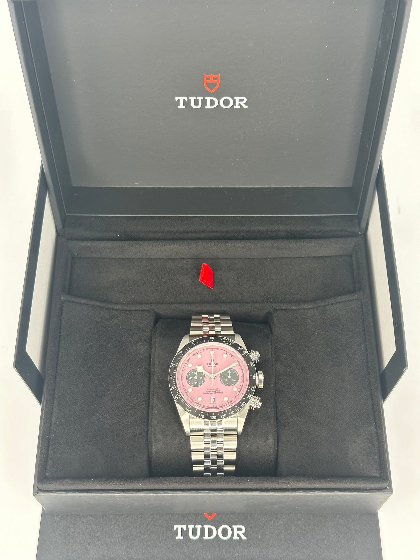 NEW 2024 Tudor Black Bay Chrono 41mm 79360N Stainless Steel Pink Dial