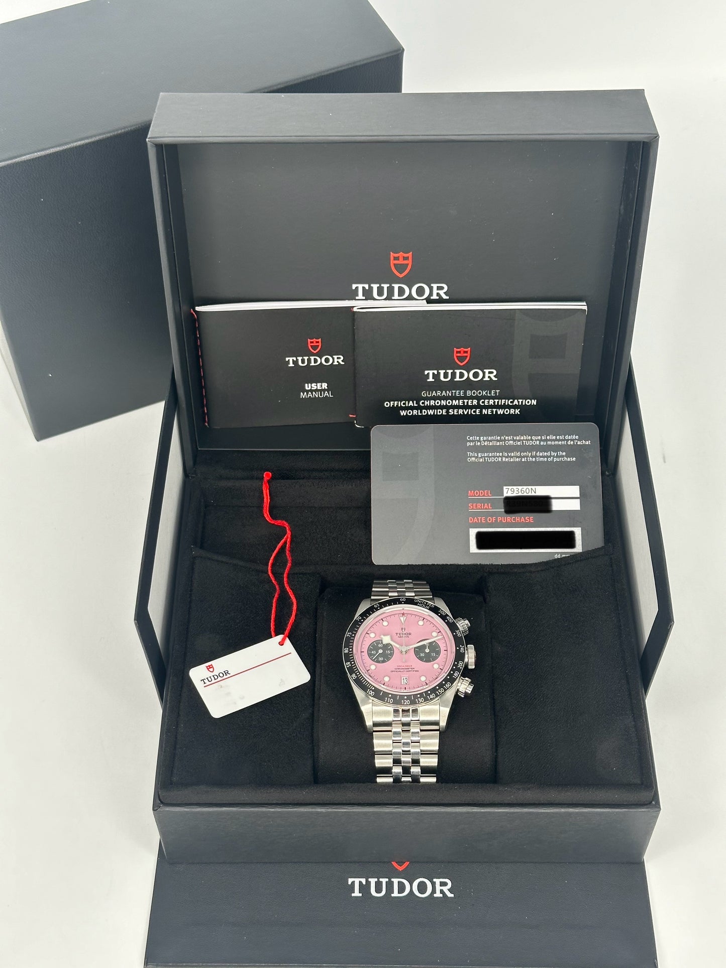 NEW 2024 Tudor Black Bay Chrono 41mm 79360N Stainless Steel Pink Dial