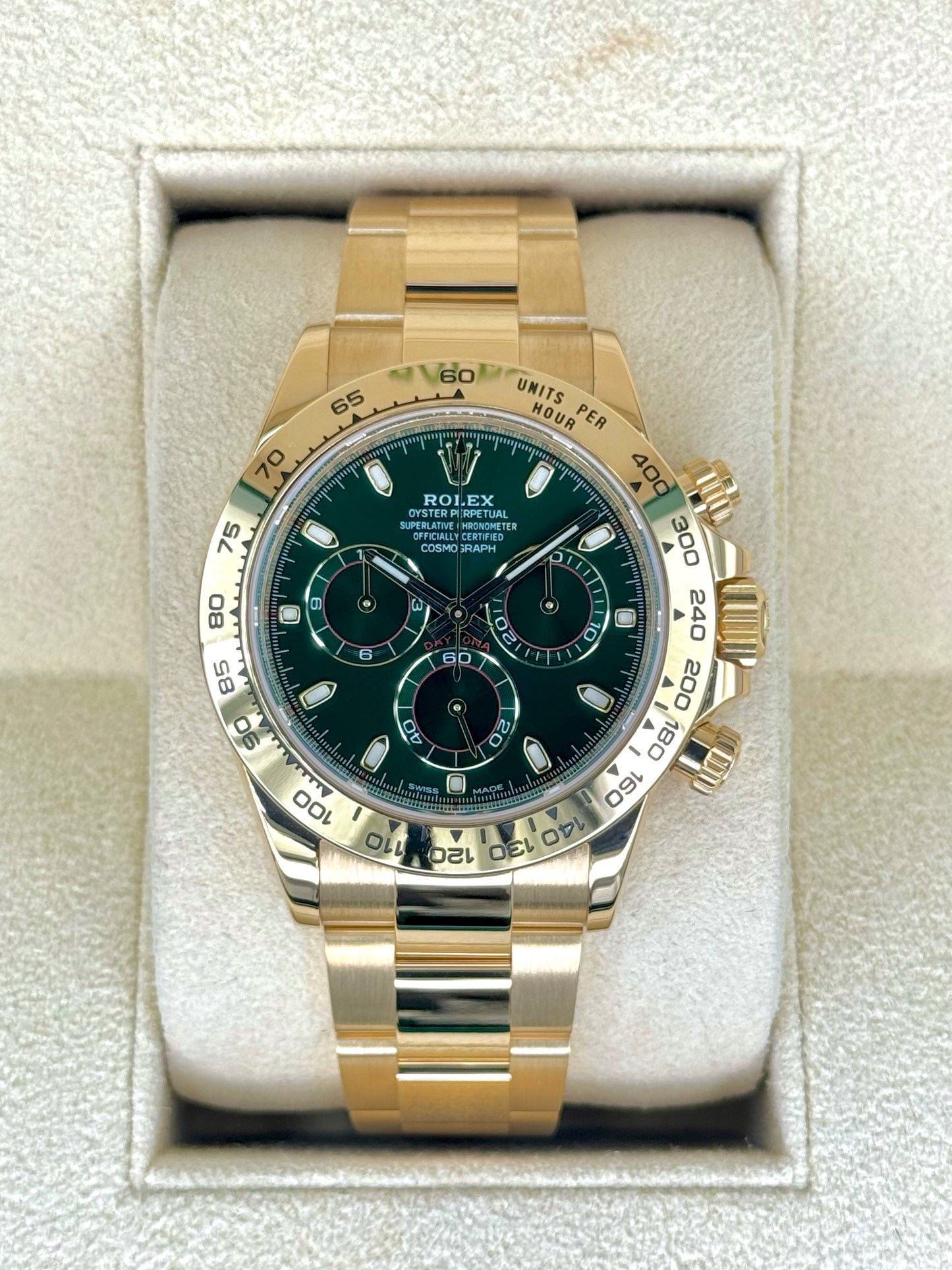 2022 Rolex Daytona "John Mayer" 40mm 116508 Yellow Gold Green Dial